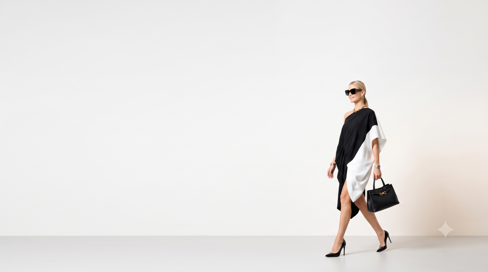Elegant fashion editorial look